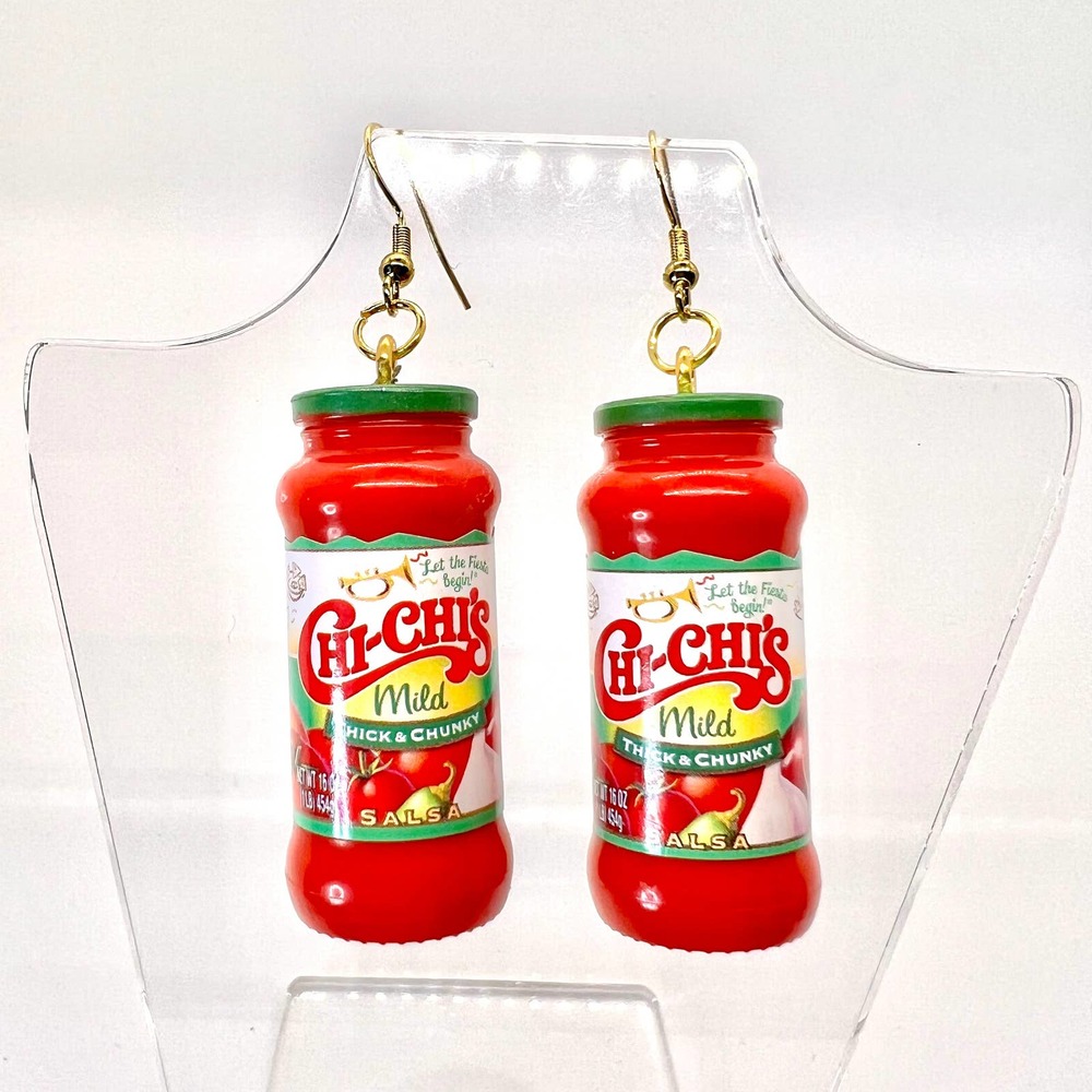 Chi Chi’s Salsa Earrings - Chips Earrings - Food Earrings - Condiment Earrings